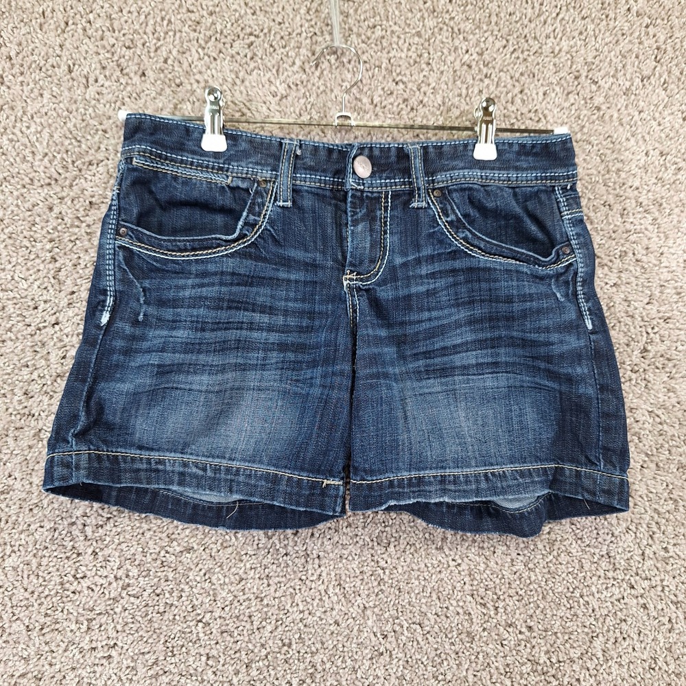 Maurices Jean Shorts Juniors 5/6 (Fits W31) Dark Wash Denim Boho Streetwear